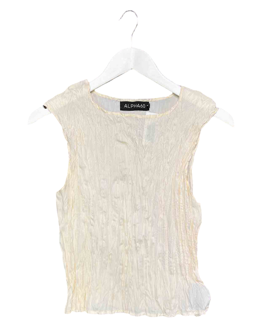 Size XS | Alpha60 Cream Textured Tank Top