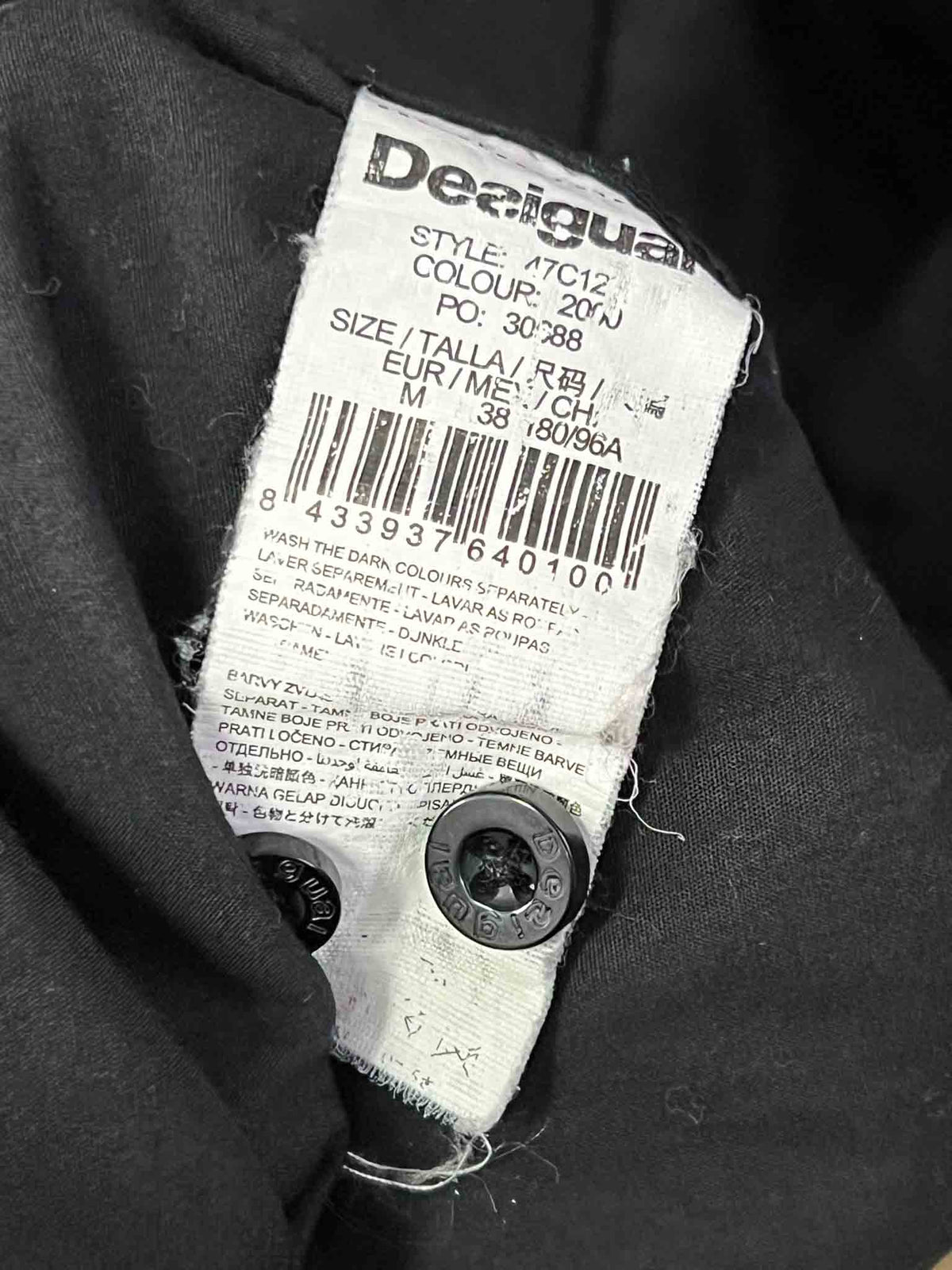 Size M | Desigual Black Graphic Shirt