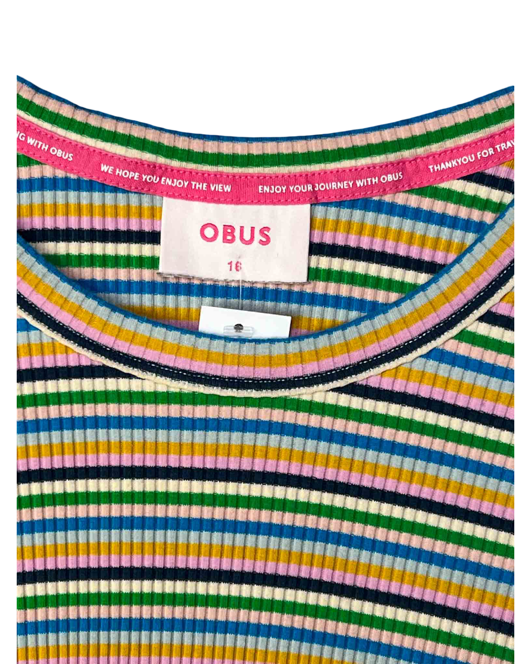 Size 16 | OBUS Striped 3/4 Sleeve Top