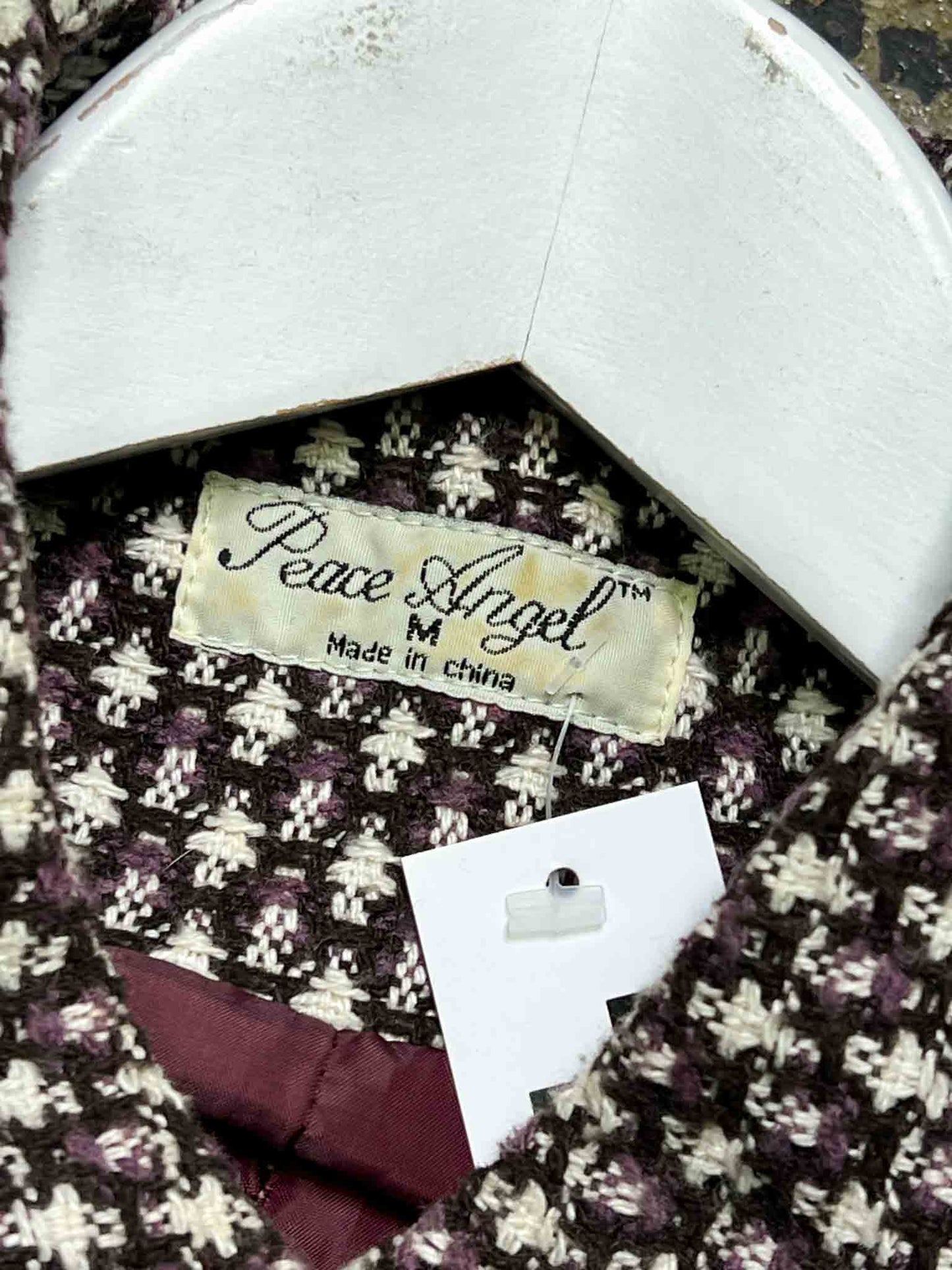 Size M | Peace Angel Cropped Tweed Wool Jacket