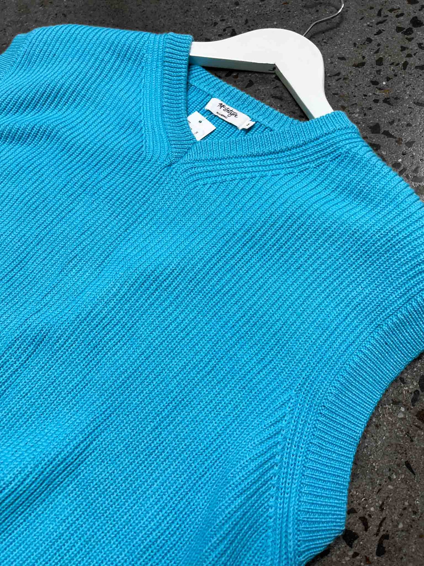 Size M | McIntyre Blue Wool Knit Vest