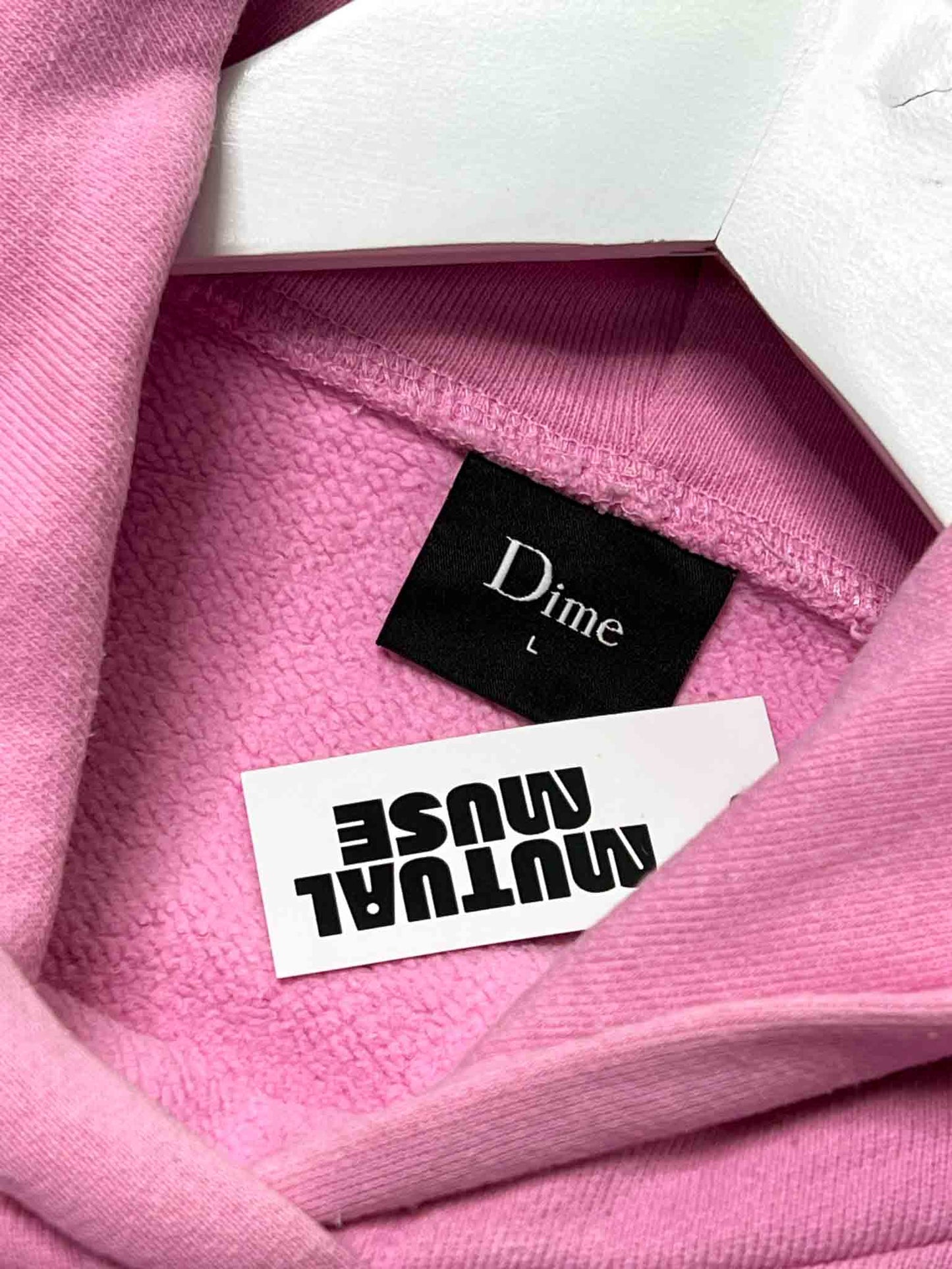 Size L | Dime Light Pink Classic Small Logo Hoodie