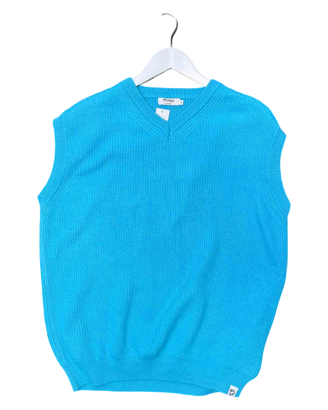Size M | McIntyre Blue Wool Knit Vest