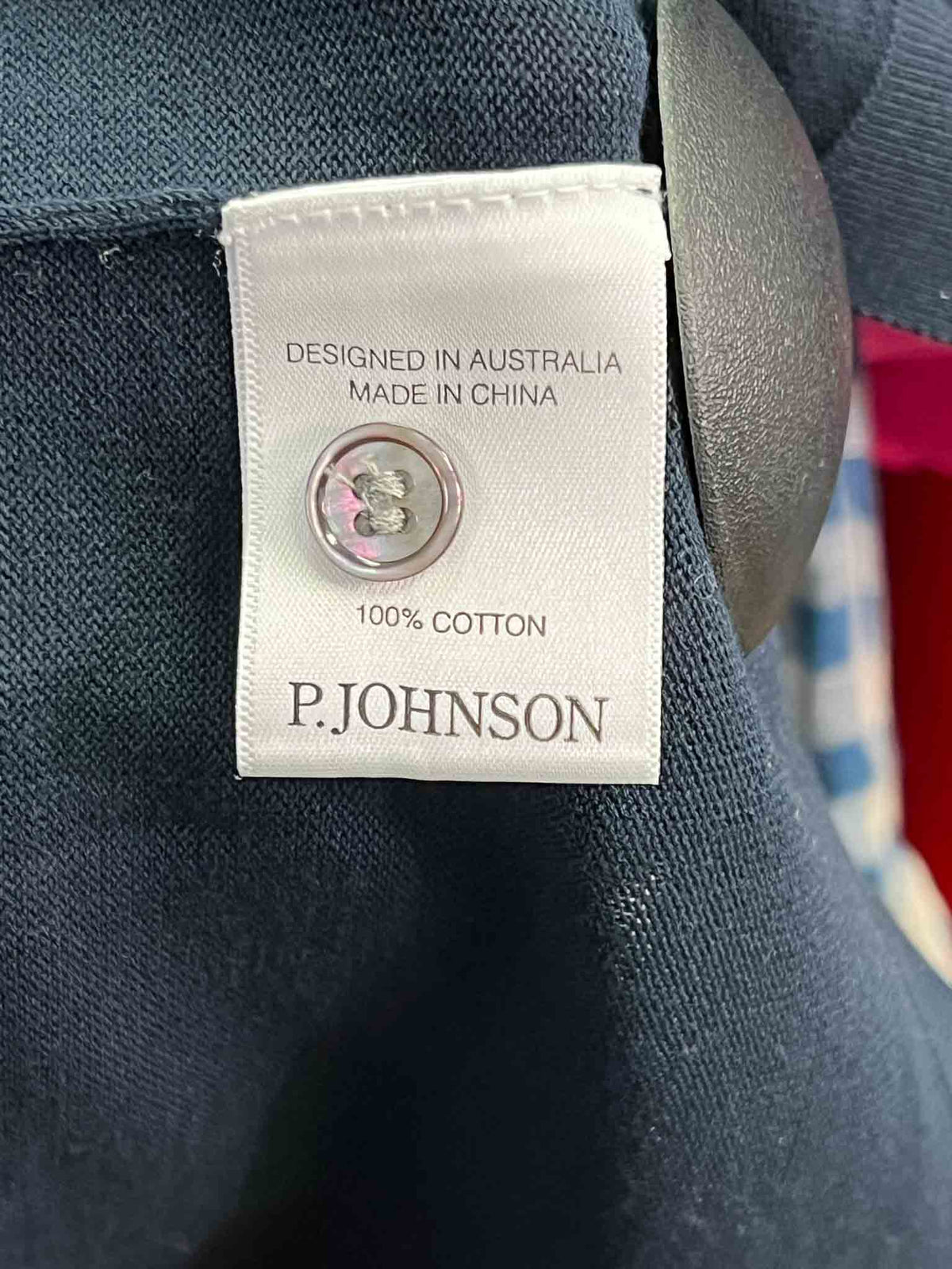 Size M | P Johnson Navy Collared Shirt