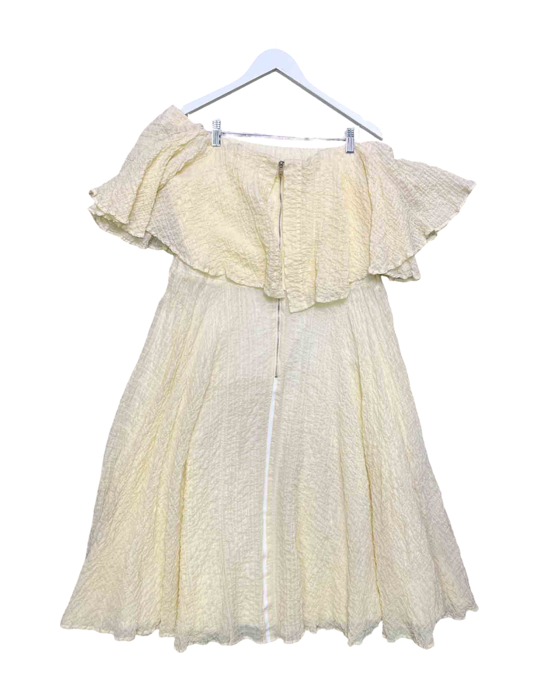Size 14 | Kitx Ivory Cotton Textured Midi Dress