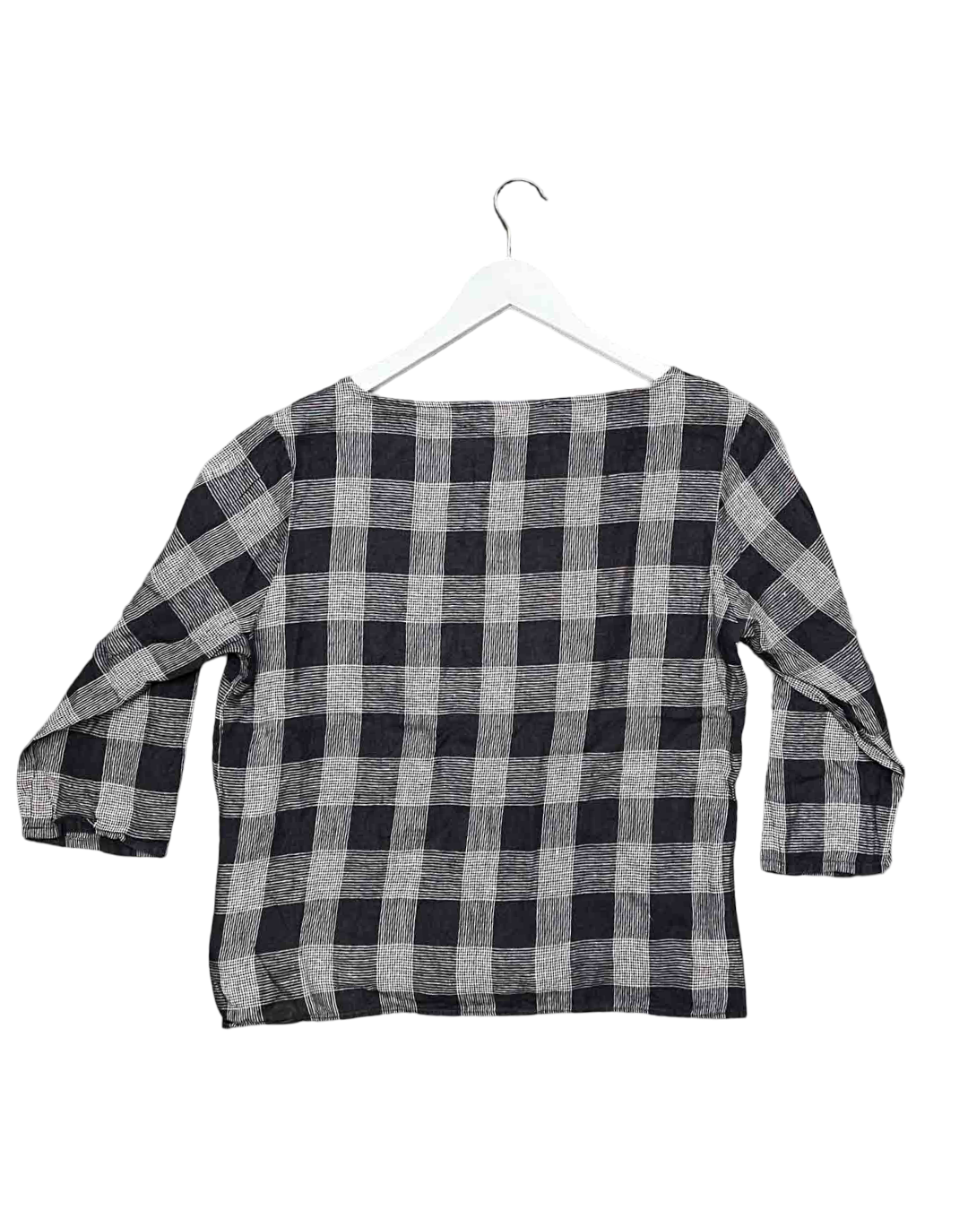 Size S/M | Nygardsanna Midnight Linen Plaid Top