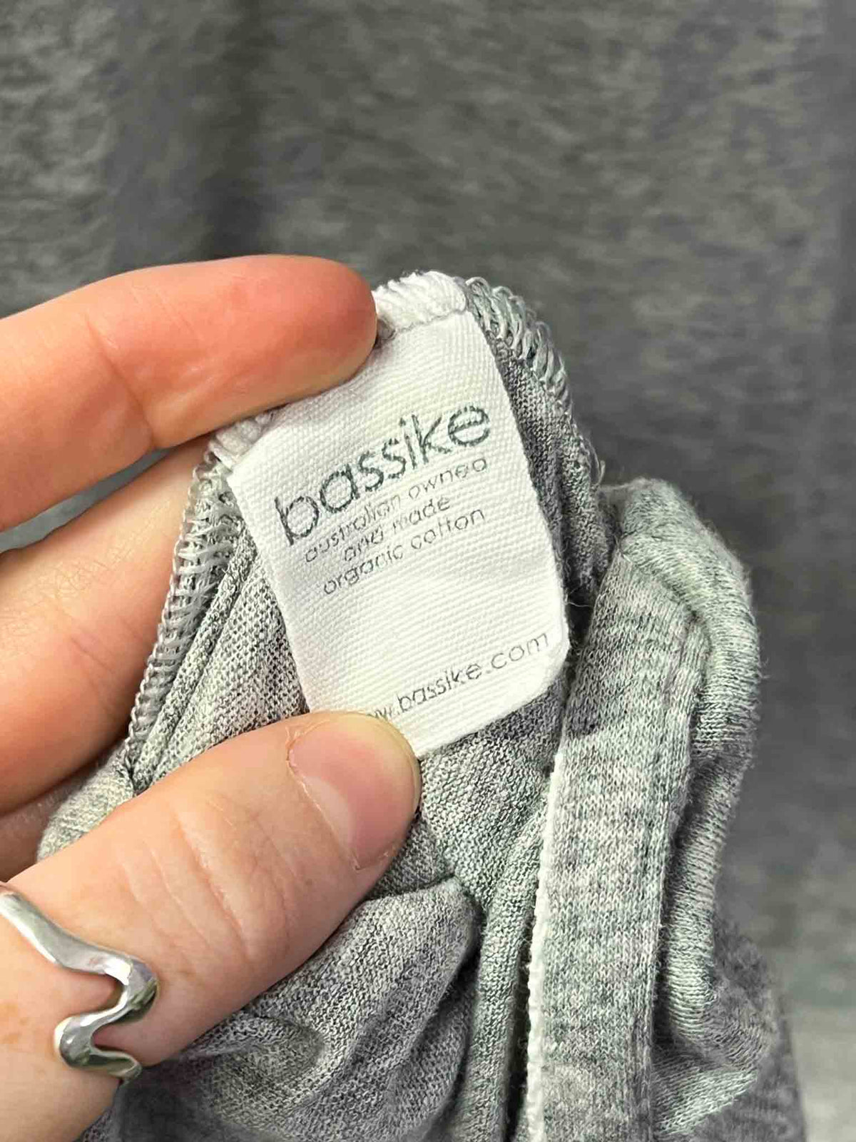 Size M | Bassike Grey Cotton T-shirt Dress