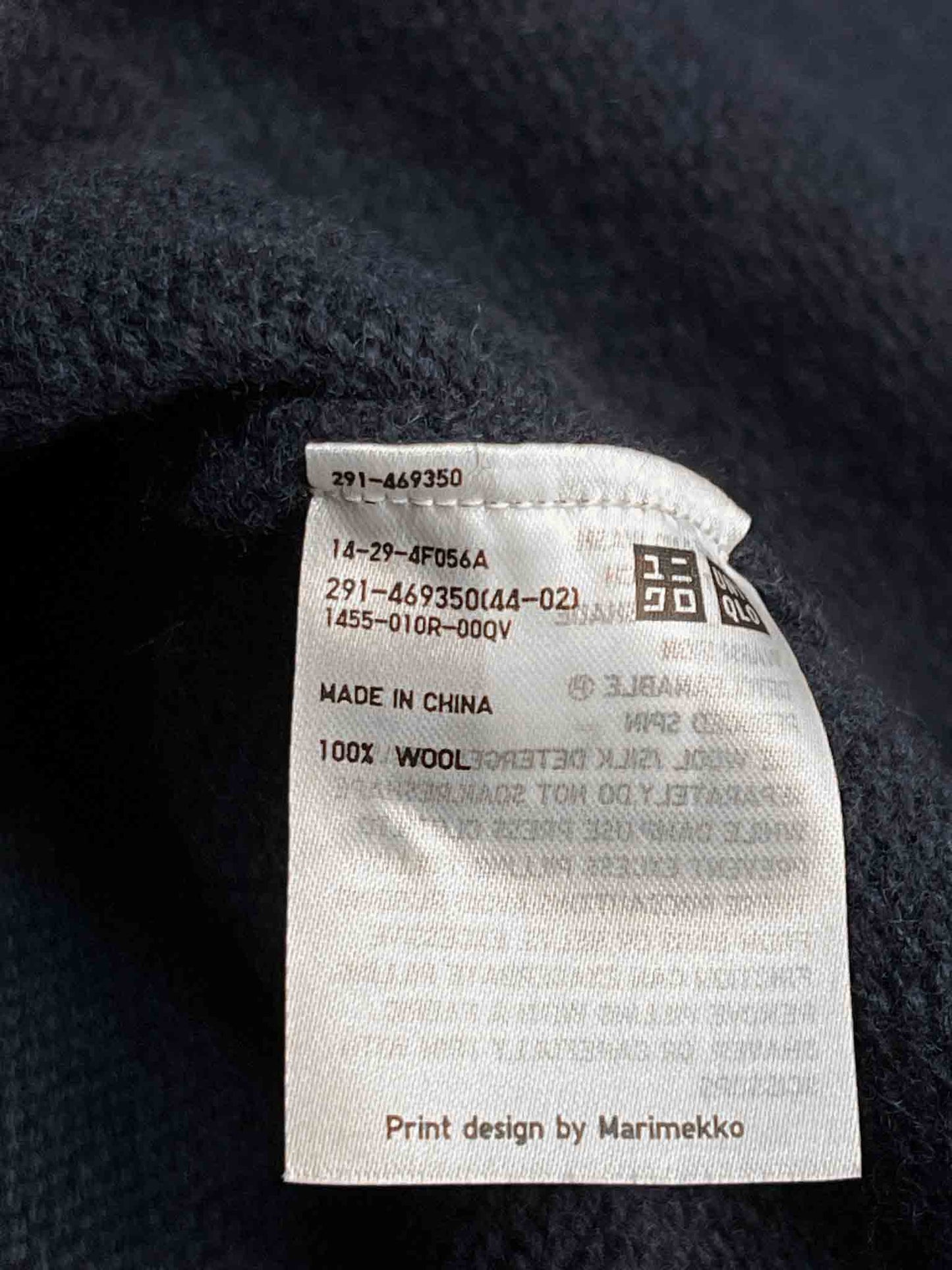 Size XL | Uniqlo x Marimekko Navy Lambswool Crewneck Dress NWT