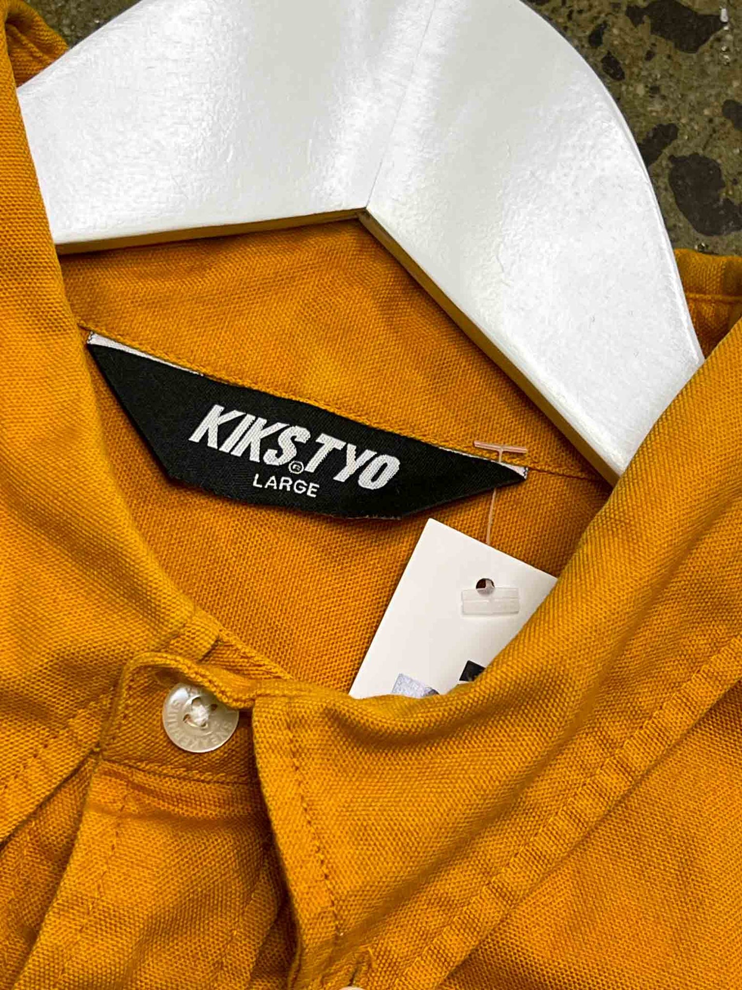 Size L | Kiks Tyo Cotton Yellow Longline Shirt