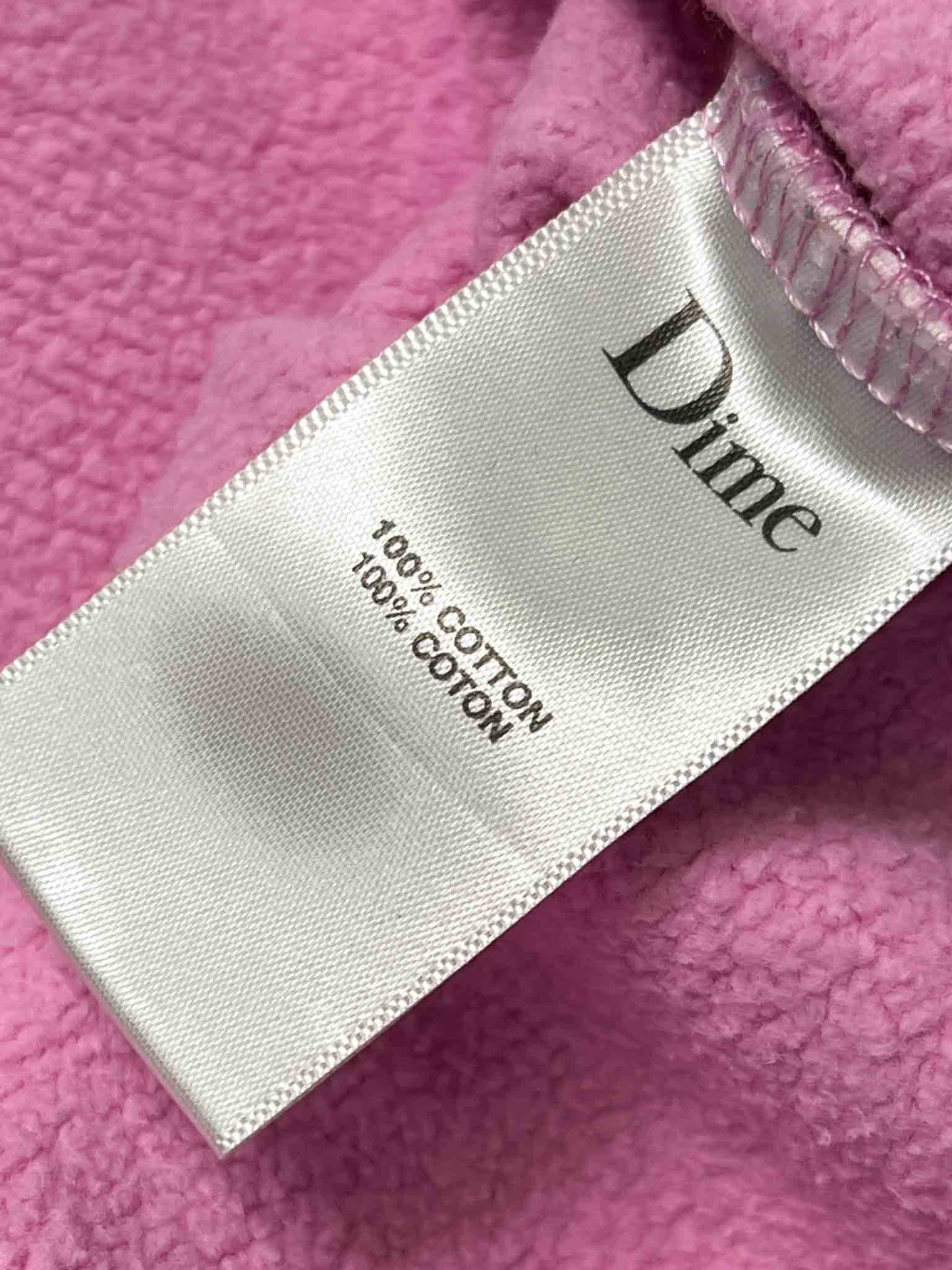 Size L | Dime Light Pink Classic Small Logo Hoodie
