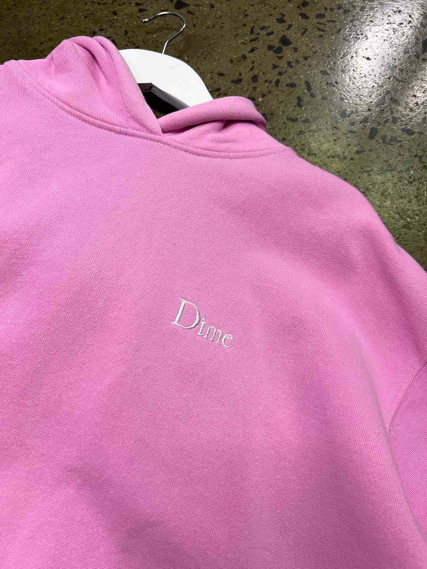 Size L | Dime Light Pink Classic Small Logo Hoodie