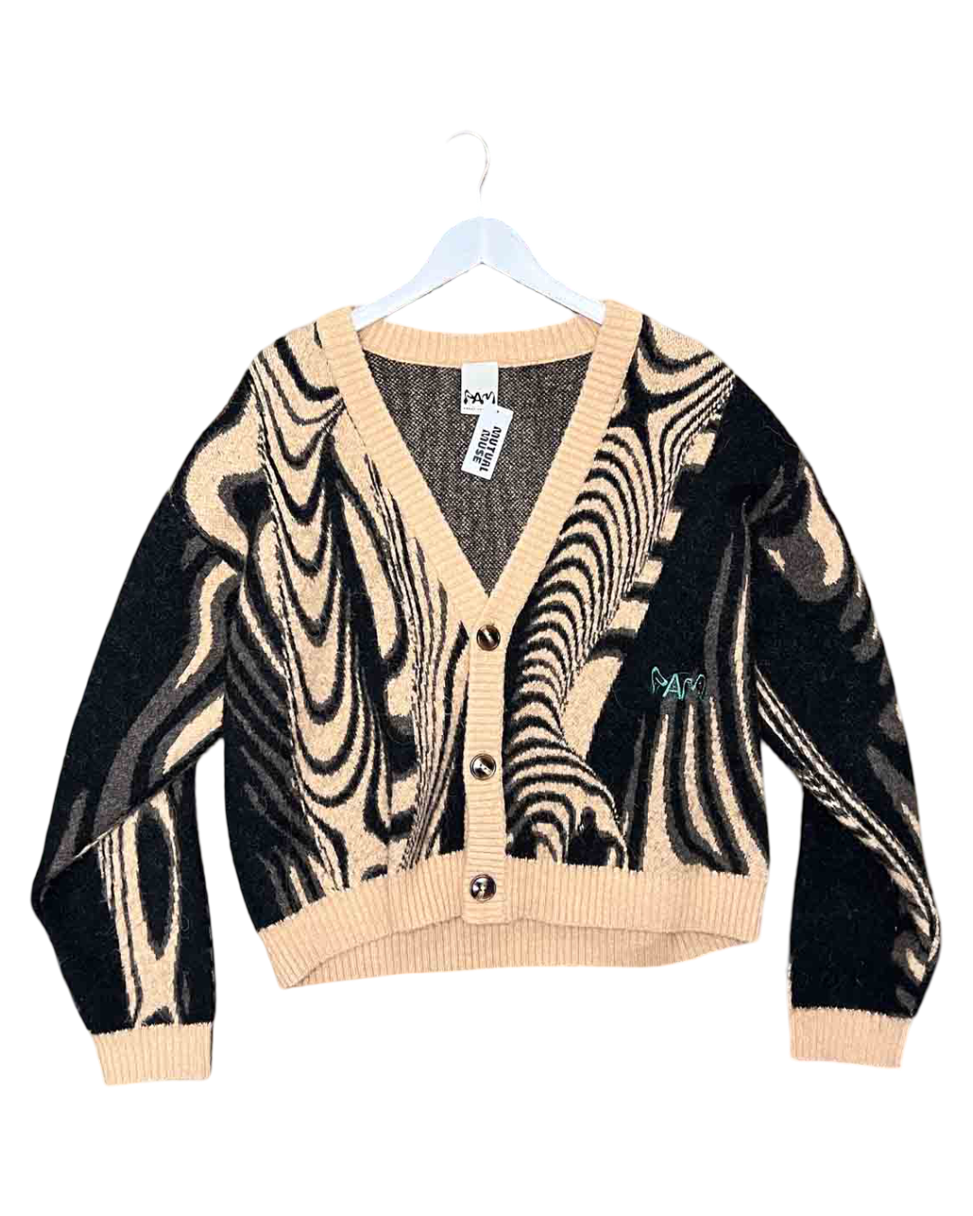 Size L | PAM Moire Knit Cardigan