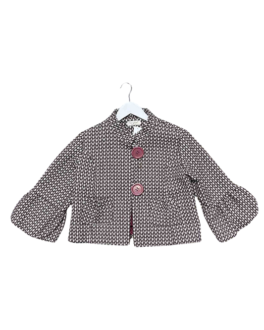 Size M | Peace Angel Cropped Tweed Wool Jacket