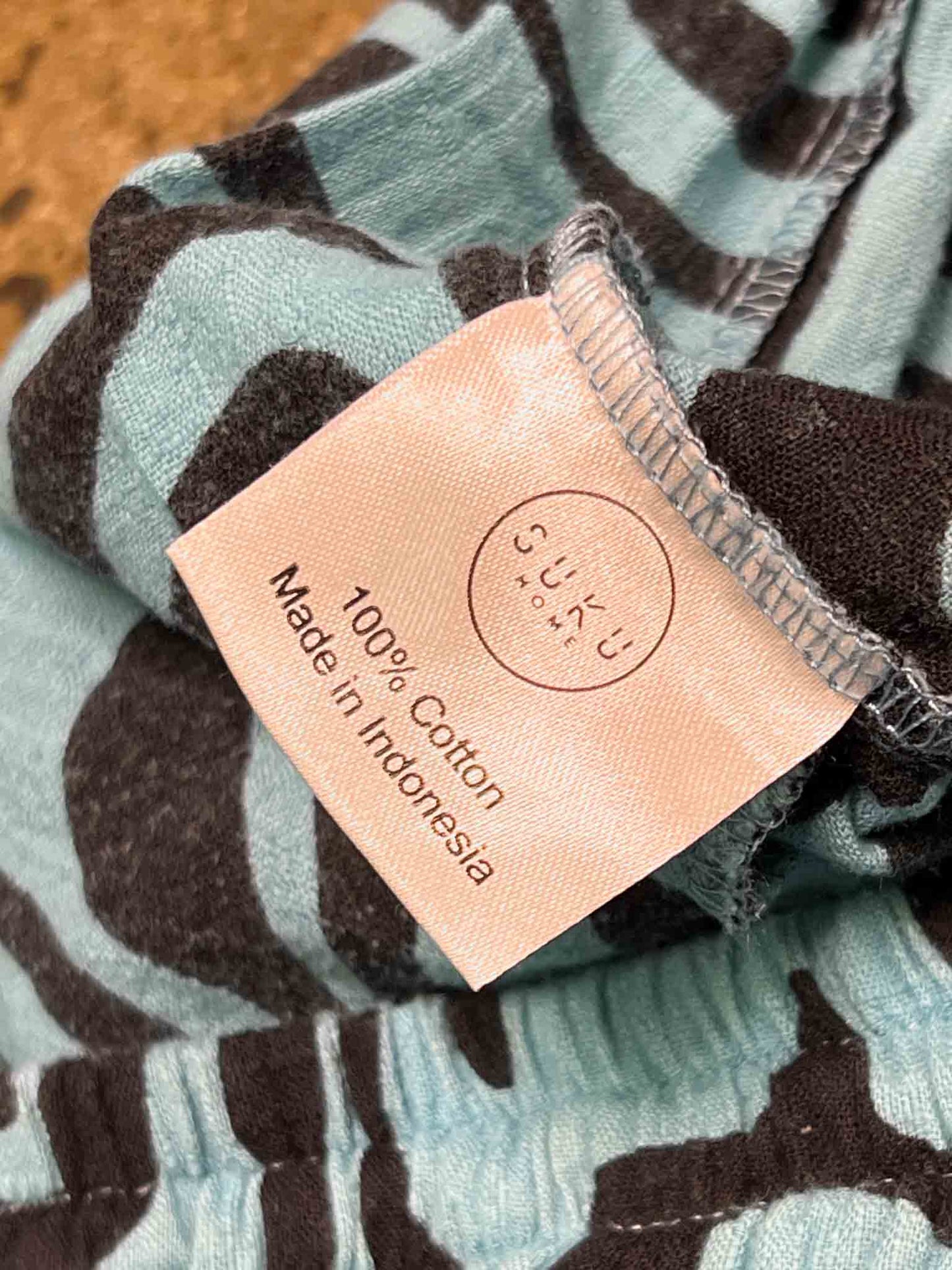 Size 1 (S) | SUKU Blue Cotton Swirly Pants
