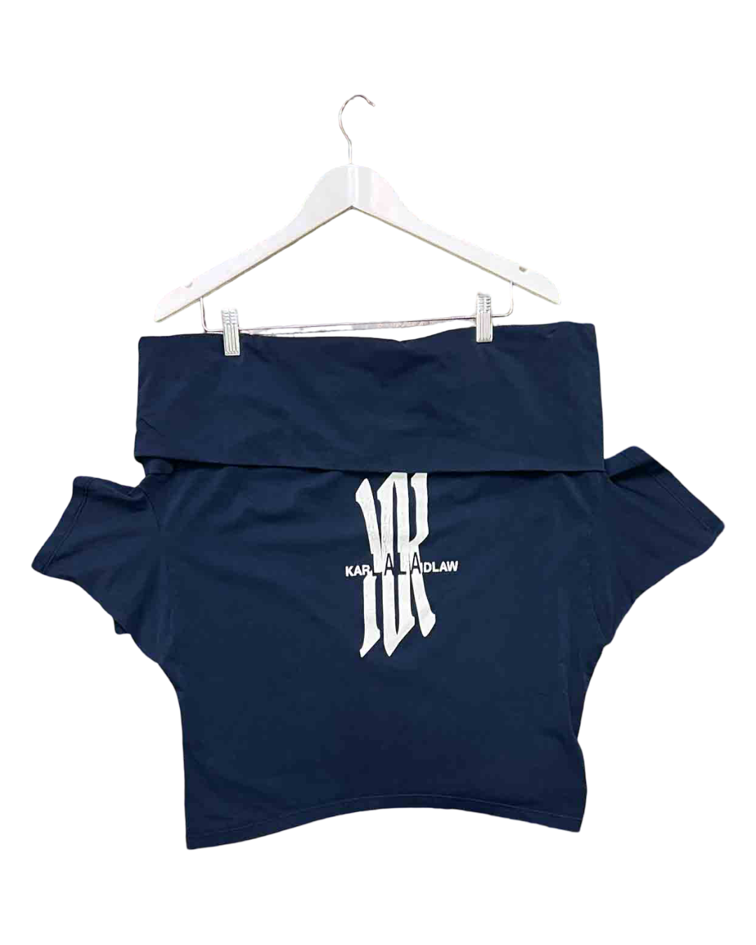 Size XL | Karlaidlaw Navy Off-Shoulder Top