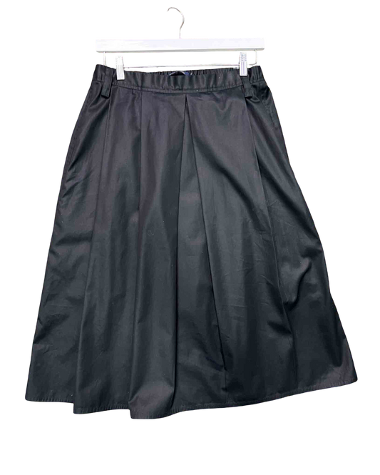 Size 38 (M) | Sofie D'Hoore Black Double Pleat Skirt