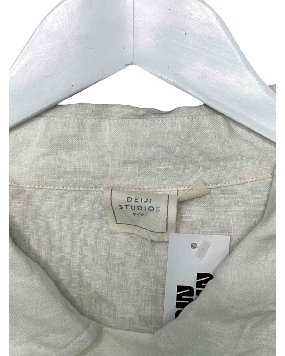 Size S/M |  Deiji Studios White Linen Shirt