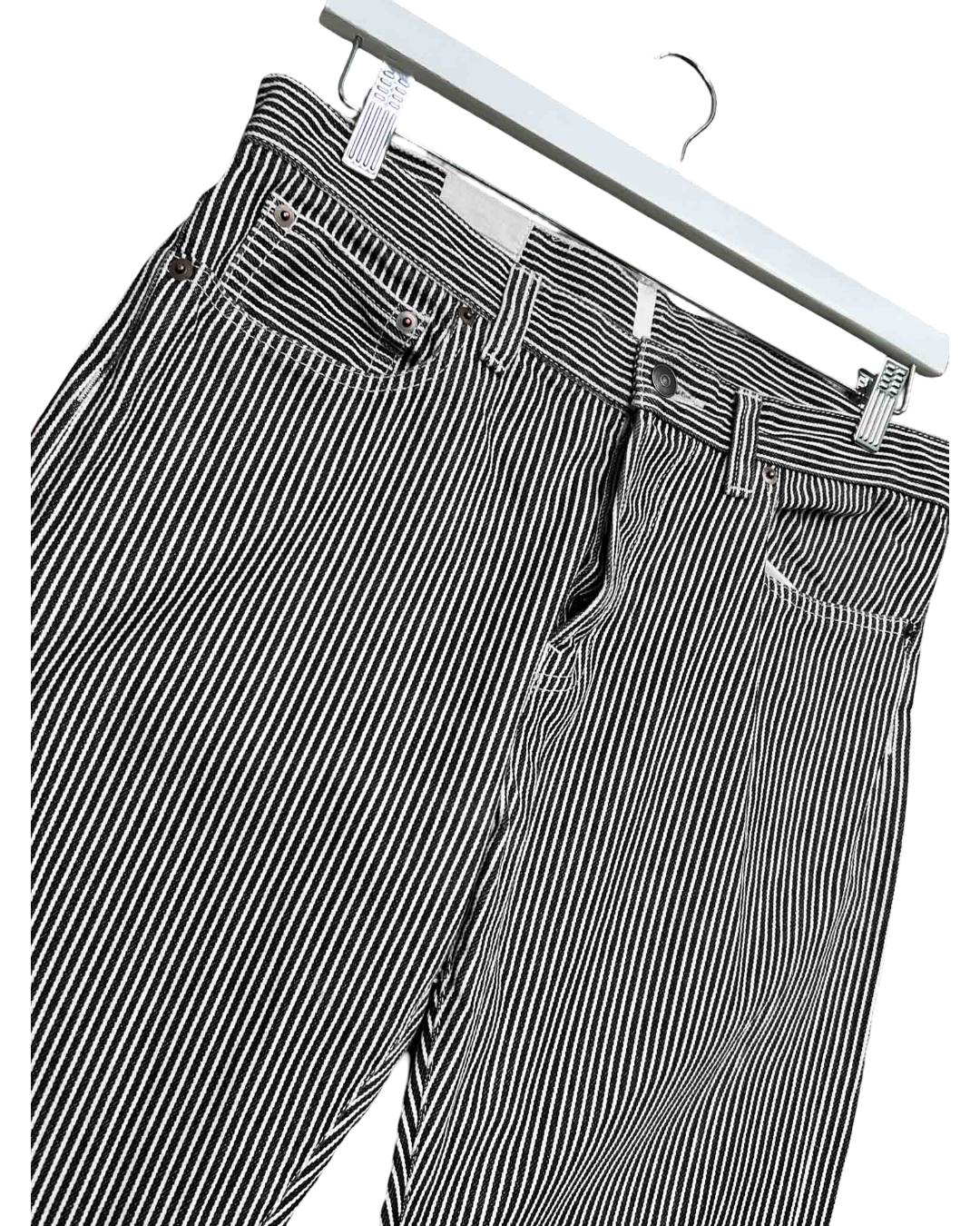 Size L | C'H'C'M Navy Hickory Stripe Carpenter Pants