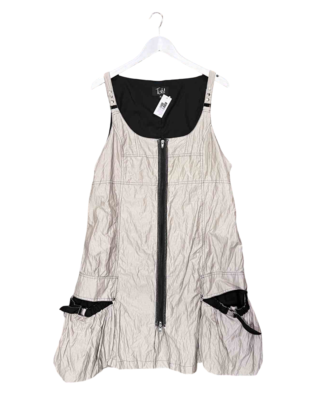 Size XL | Tish! Grey Utility Midi Dress