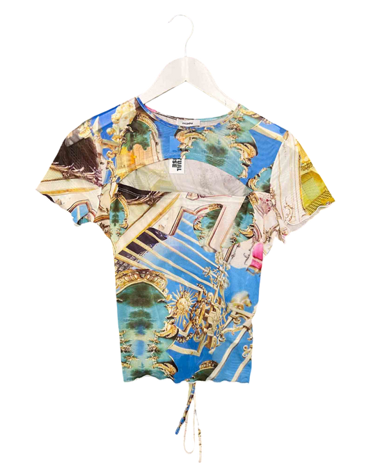 Size XL | Miaou Mesh Keyhole Top