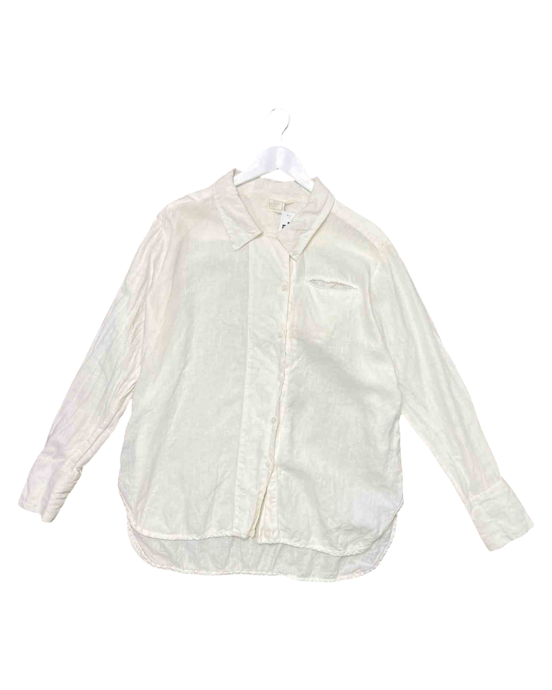 Size S/M |  Deiji Studios White Linen Shirt