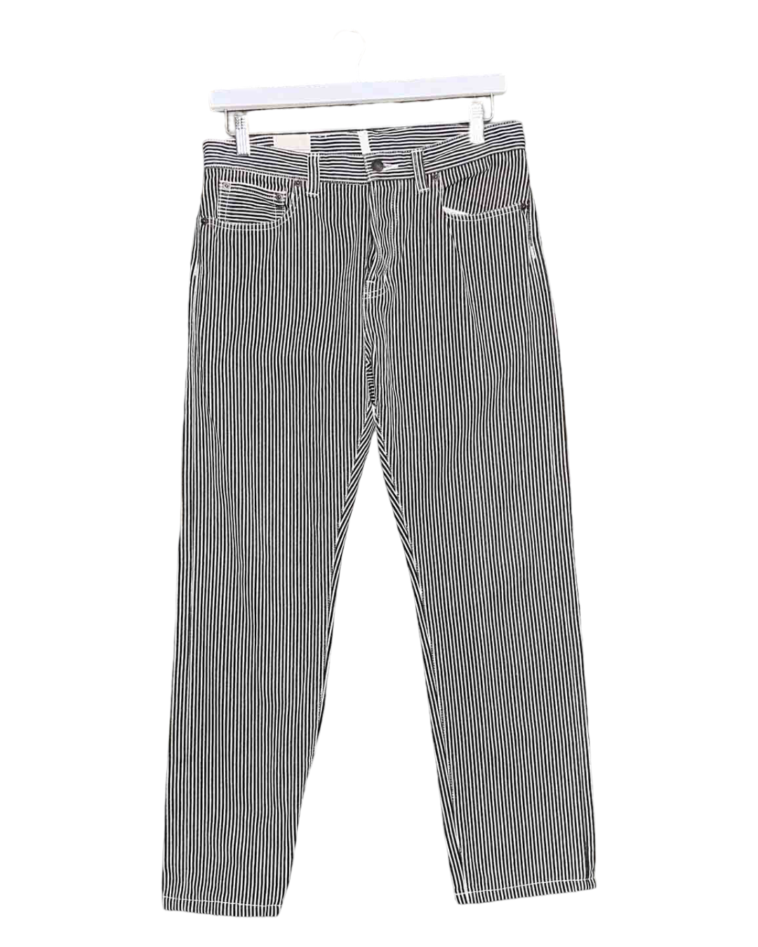 Size L | C'H'C'M Navy Hickory Stripe Carpenter Pants