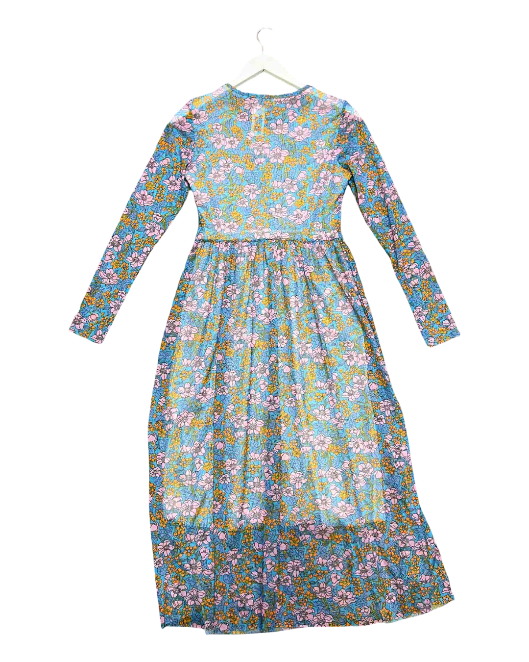 Size M |Baum und Pferdgarten Blue Floral Mesh Junia Dress