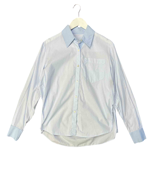 Size XS | Viktoria & Woods Baby Blue Striped Shirt