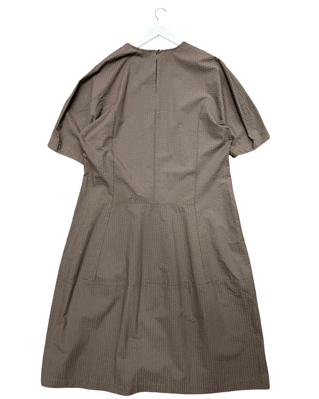 Size L | Kloke Brown Seersucker Dress With Tags