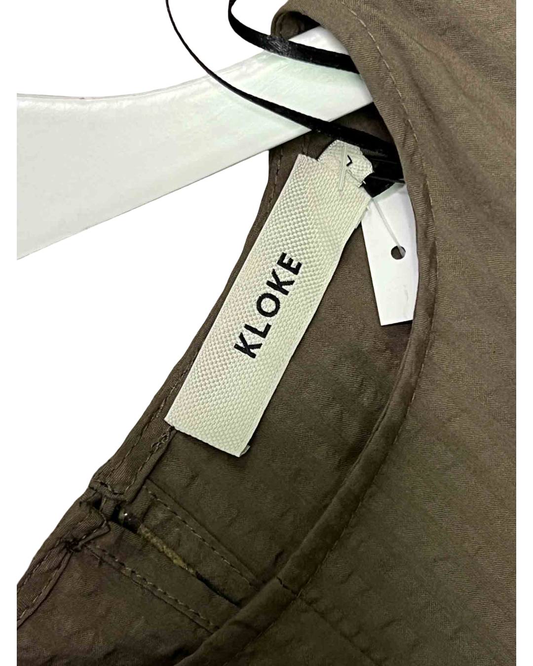 Size L | Kloke Brown Seersucker Dress With Tags