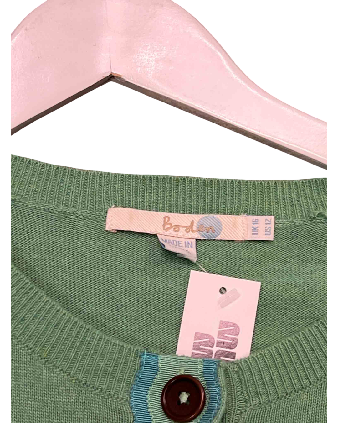 Size 16 | Boden Green Cashmere Cardigan