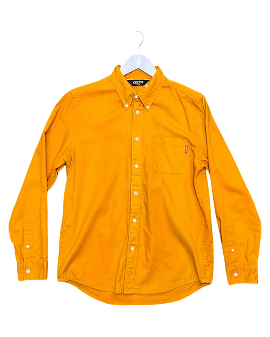 Size L | Kiks Tyo Cotton Yellow Longline Shirt