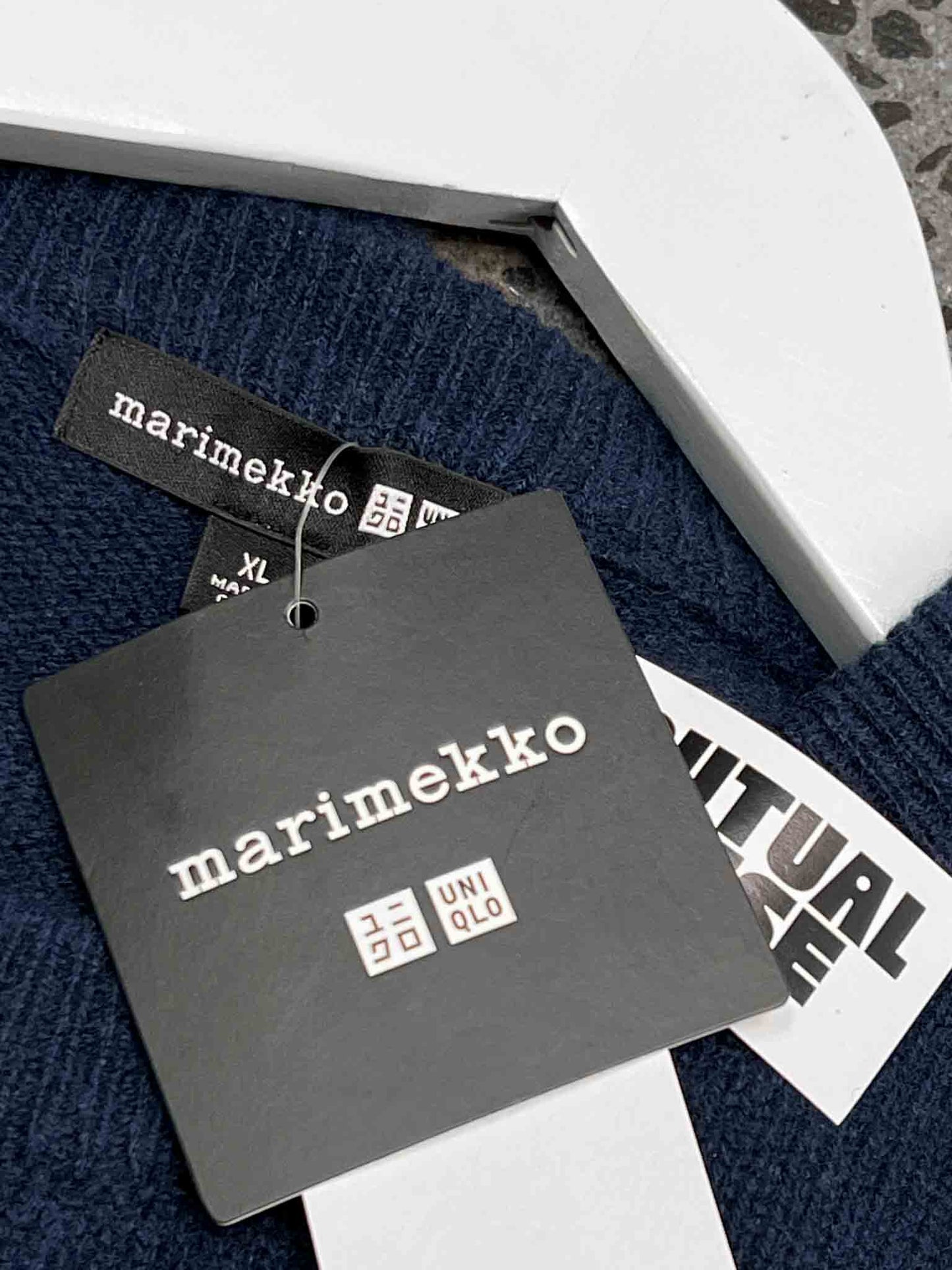 Size XL | Uniqlo x Marimekko Navy Lambswool Crewneck Dress NWT