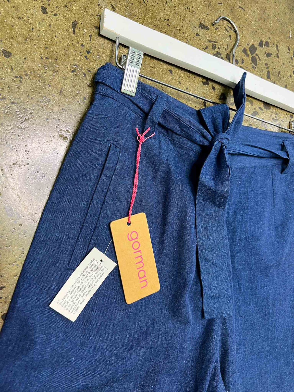 Size 8 | Gorman Pants Indigo Cotton Party Pants NWT