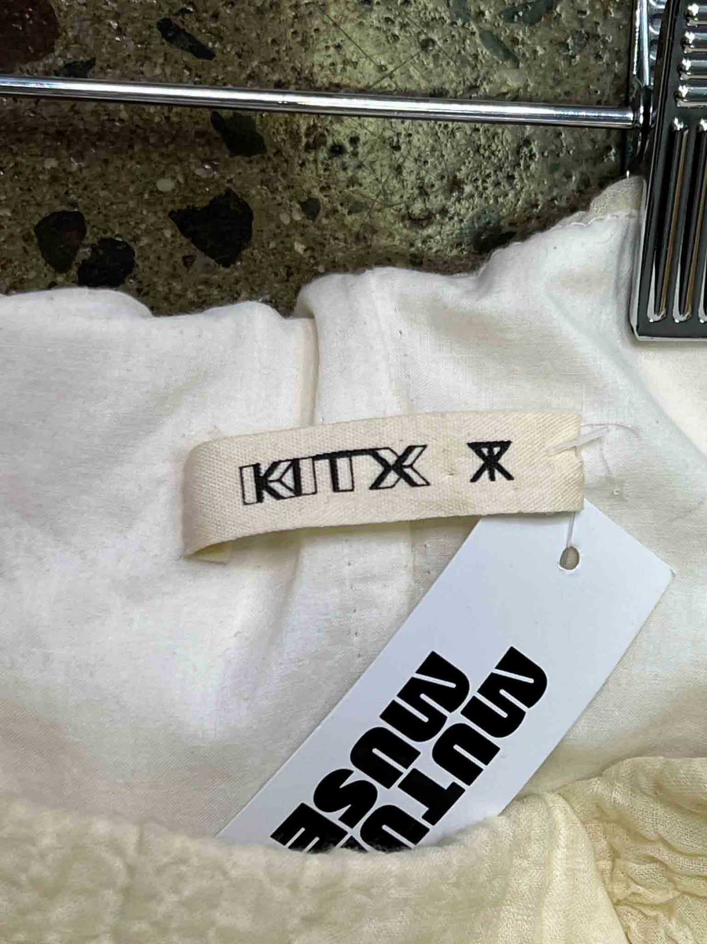 Size 14 | Kitx Ivory Cotton Textured Midi Dress