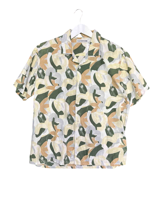 Size L | Handsom Painted Floral Print Shirt