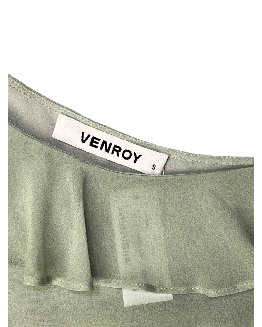 Size S | Venroy Mint Silk Horse Print Top