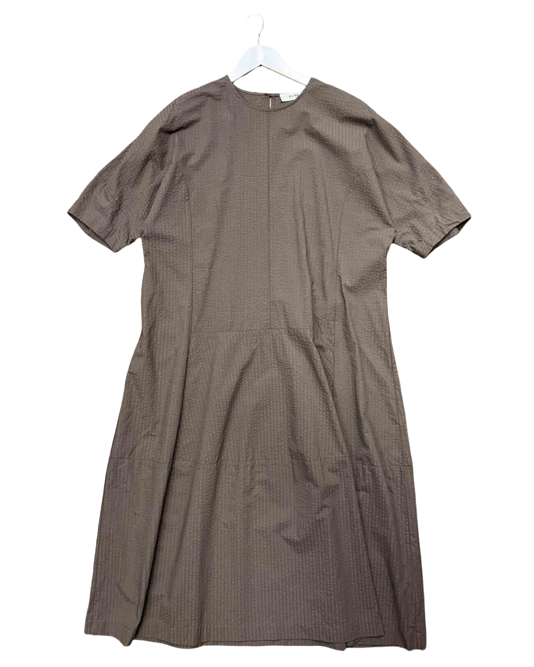 Size L | Kloke Brown Seersucker Dress With Tags