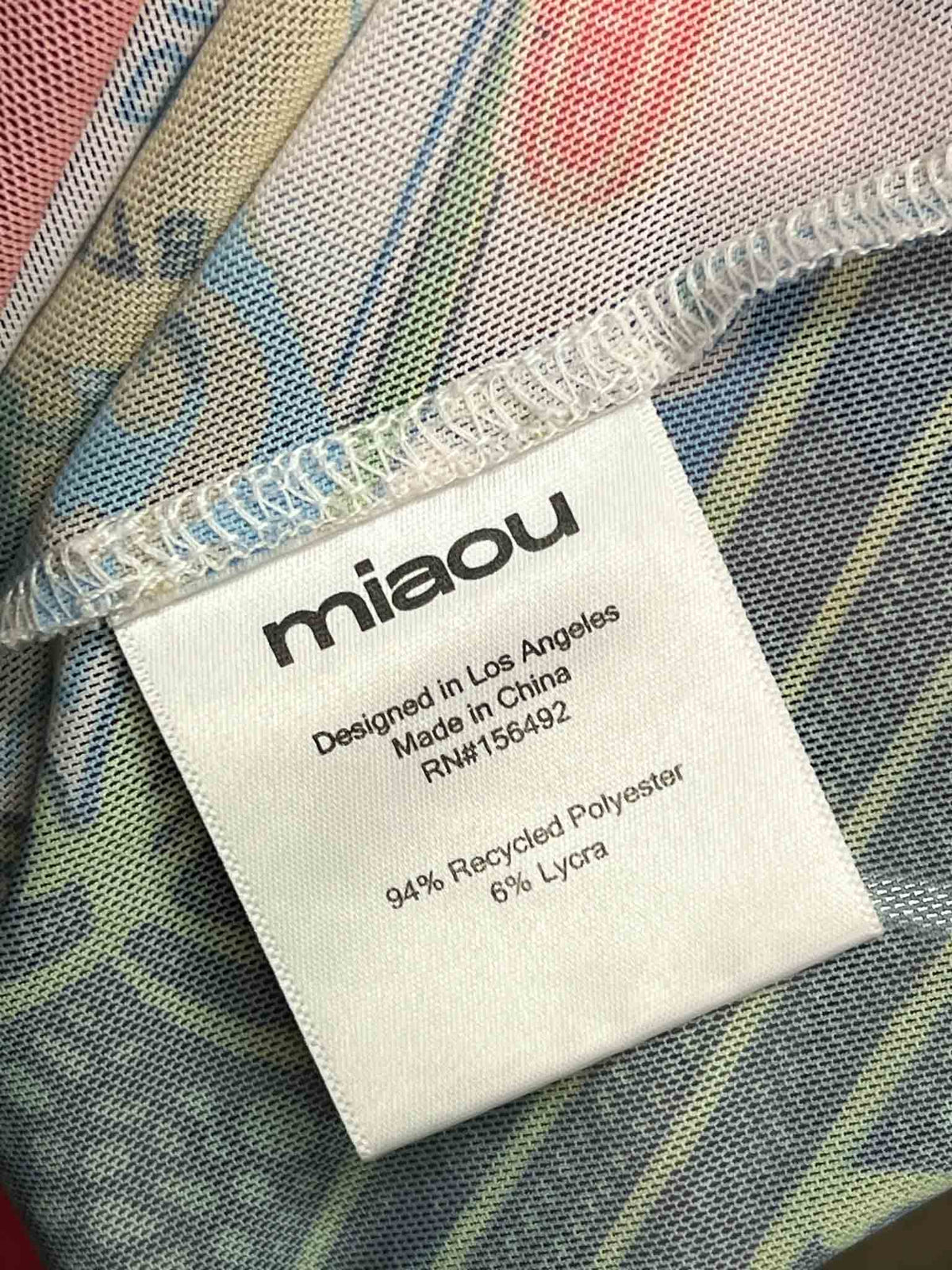 Size M | Miaou Printed Mesh Top