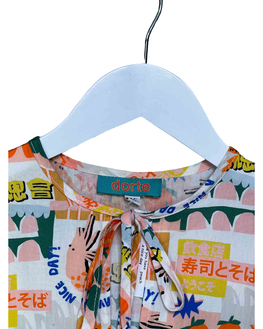 Size M | Dorte Multi Have A Nice Day Babydoll Dress