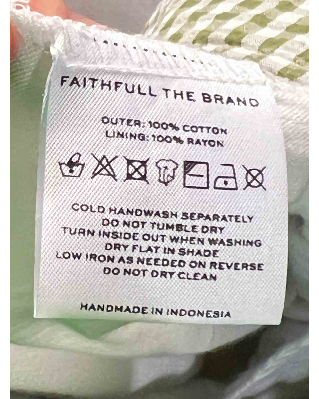 Size XS | Faithful the Brand Gingham Open Back Dress