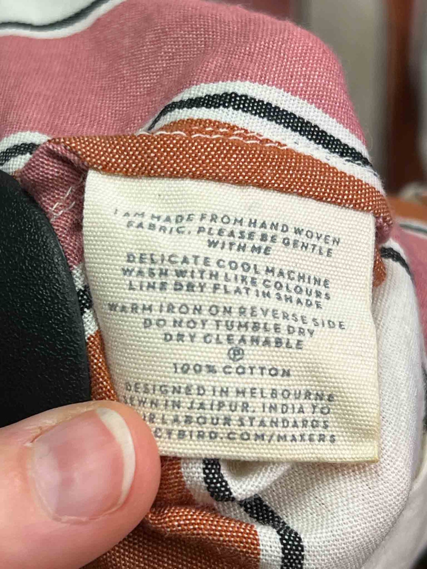 Size 14 | Nancybird Pink and White Striped Skirt