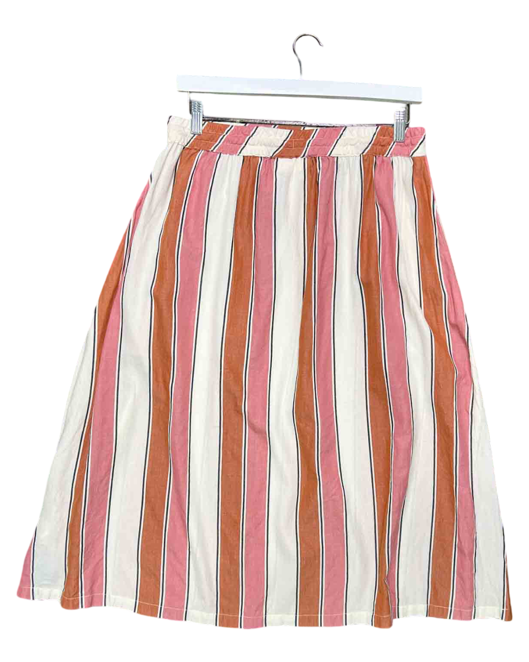 Size 14 | Nancybird Pink and White Striped Skirt