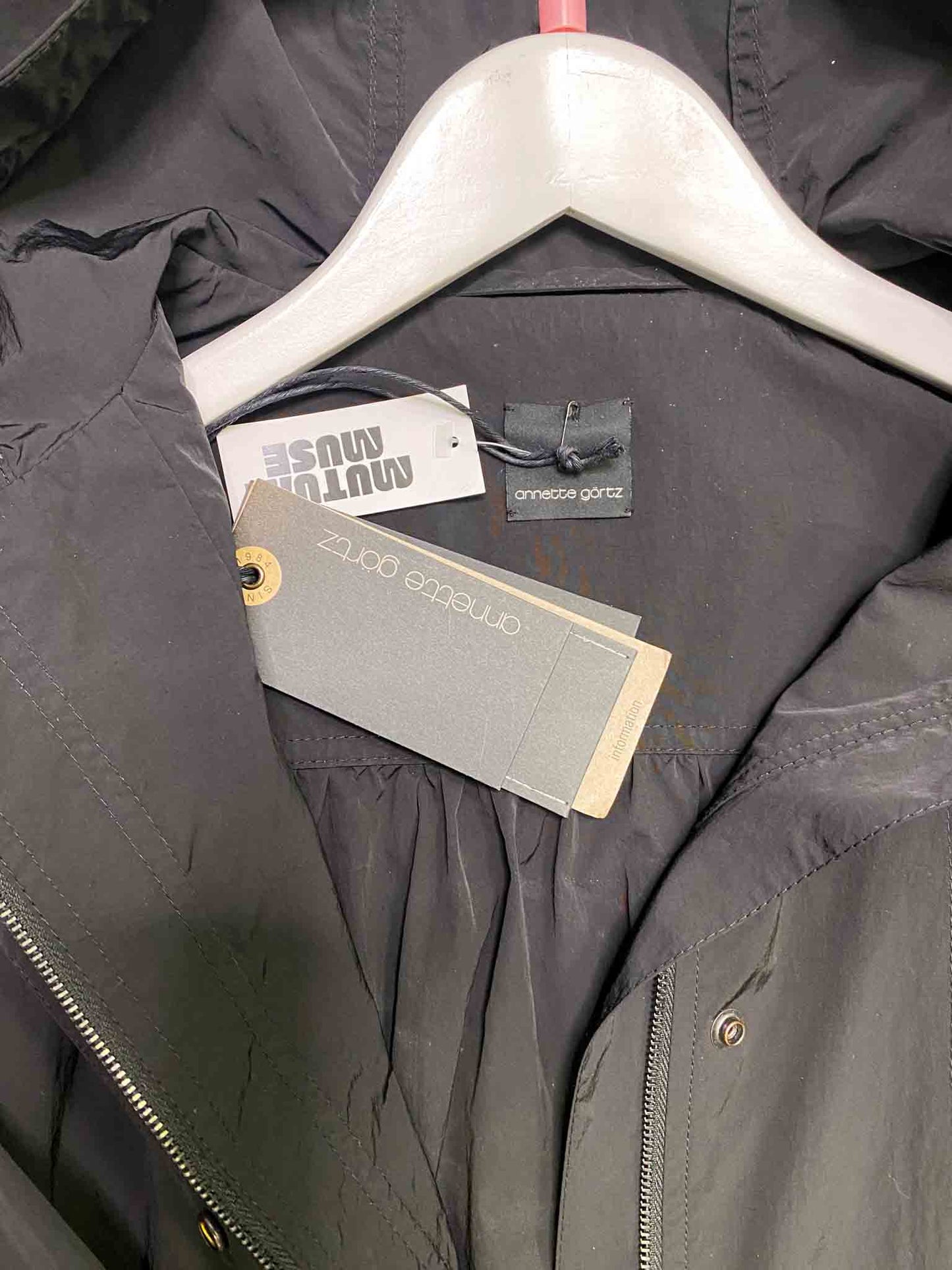 Size L | Annette Görtz Black Rain Coat NWT