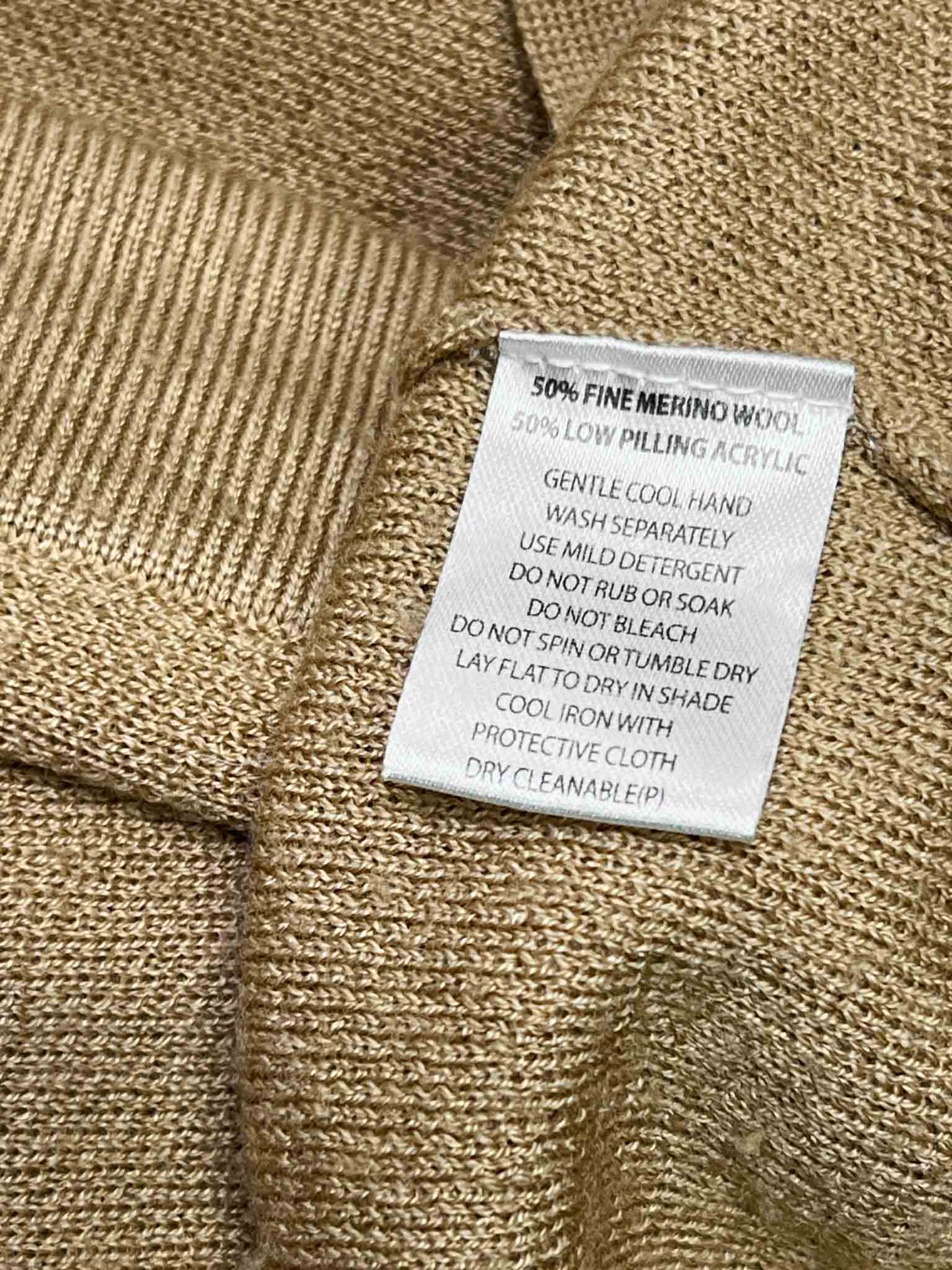 Size XS | Alpha60 Sand Merino Wool Blend Cardigan