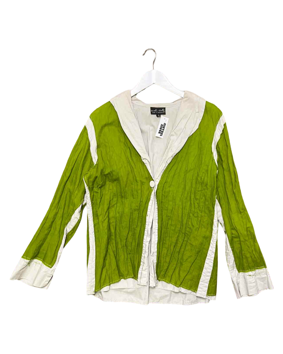Size 4 (14) | Nicola Waite Grey/Green Textured Top