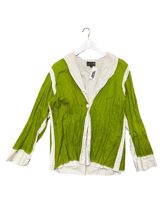 Size 4 (14) | Nicola Waite Grey/Green Textured Top