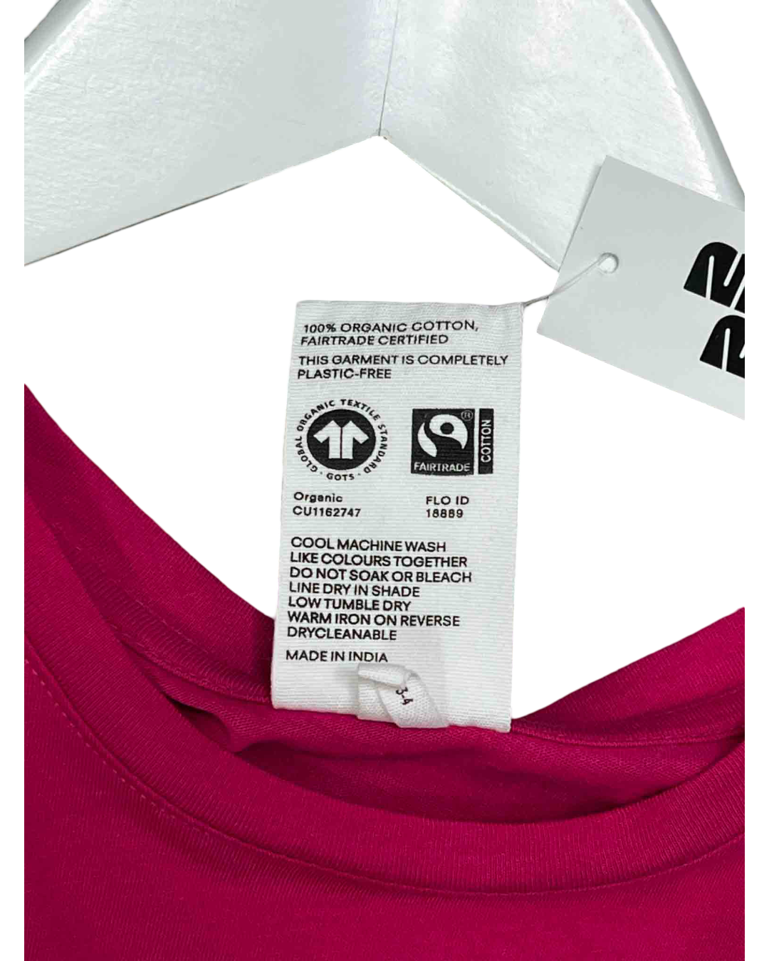 Size XS | Kowtow Magenta Light Curve Midi Dress