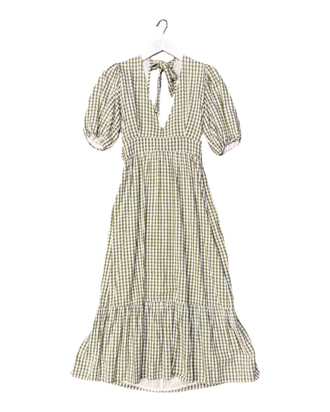Size XS | Faithful the Brand Gingham Open Back Dress