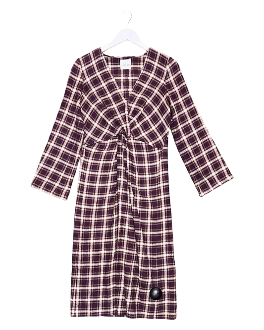 Size 6 | Lois Hazel Dress Purple Check Dress